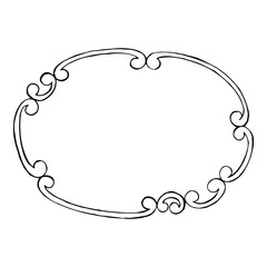 Doodle frame hand drawn vector illustration isolated