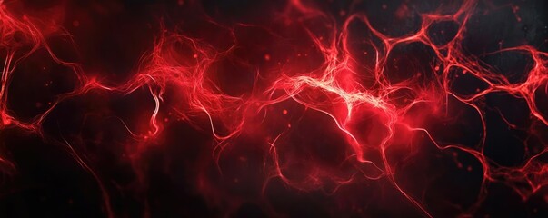 A vibrant abstract depiction of red energy waves, creating a dynamic and captivating visual experience for various creative projects.