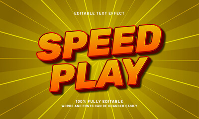 speed play editable text effects with a happy and game theme