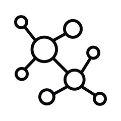 Diagram of a molecular model showcasing connections between atoms in chemistry