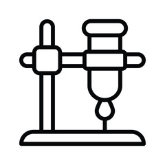 Laboratory apparatus set up for performing scientific experiments and tests