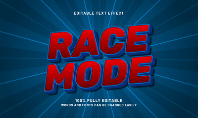 race mode editable text effects with a happy and game theme