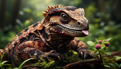Obraz premium PNG Reptile animal wildlife outdoors.