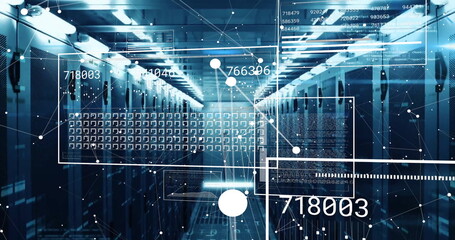 Image of data processing over computer servers