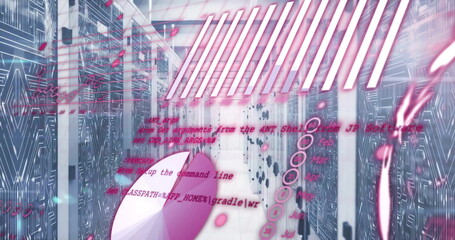 Image of data processing over computer servers