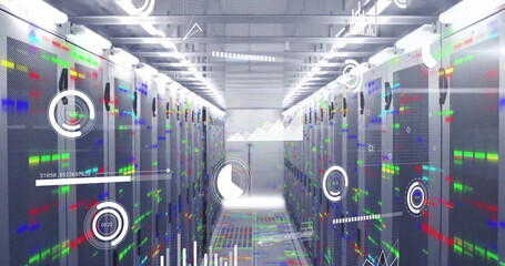 Image of data processing over computer servers