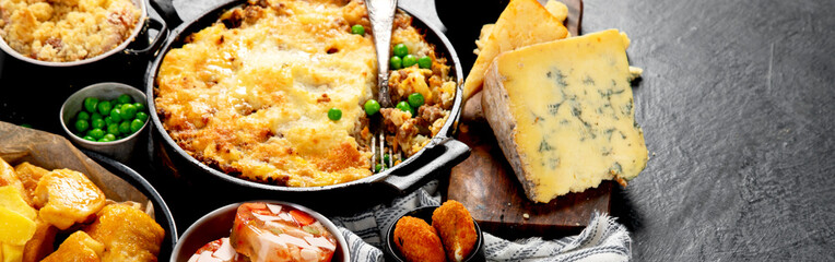 Popular English and Irish meals.