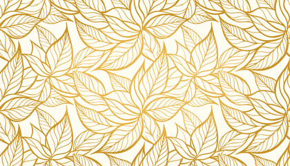Elegant seamless pattern in modern style. Abstract cute minimalist background. Geometric texture of plants and petals vector illustration.