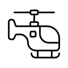 An icon of helicopter in modern design style