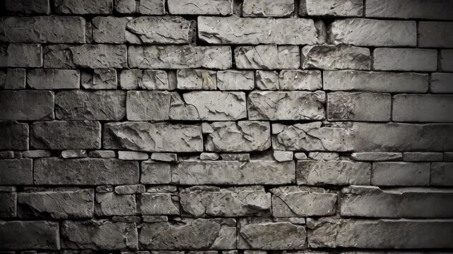 A rugged stone wall with a grey texture, featuring a strong structure and artistic industrial vibe ideal for background settings