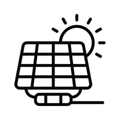 A solar panel harvesting energy from sunlight for power