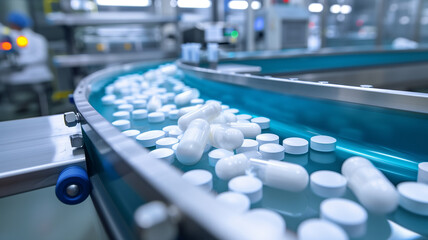 Unraveling the path to medical breakthroughs: A captivating visualization of clinical trial phases, with medication samples at the forefront,