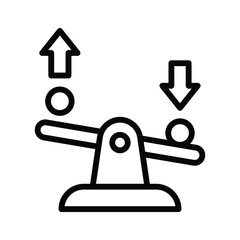 A seesaw icon demonstrating balance and play in physics