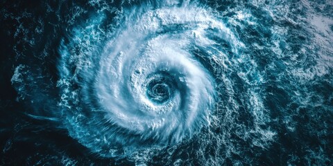 Hurricane Formation Seen from Satellite, Aerial Weather View