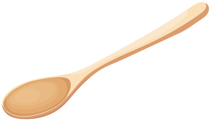 Wooden Spoon Kitchen Utensil Illustration Isolated on White Background