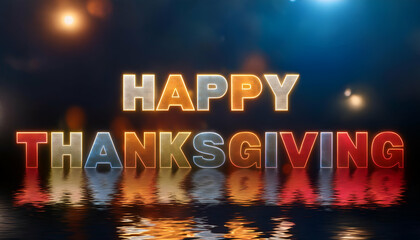 Happy Thanksgiving Festival wishes word 
