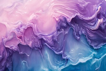 Fototapeta premium Abstract fluid art with swirling pastel colors and textures.