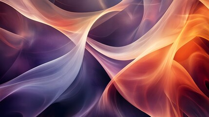 Fototapeta premium Abstract swirling patterns in warm and cool tones.