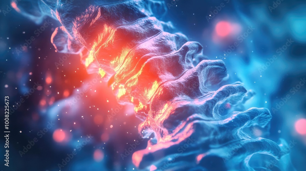 Poster abstract digital art visualizing neural connections and data flow in a vibrant, colorful representat