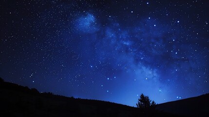 Star Earth Sky - Deep Blue Night Sky Wallpaper Background. A captivating view of the starry sky above Earth, with a deep blue hue creating a mesmerizing and dreamy backdrop