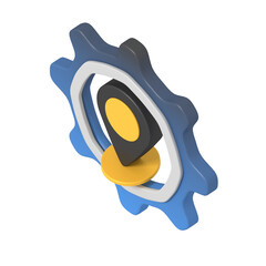 Location of setting gear isometric style