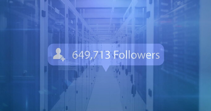 Image of social media data processing over computer servers - Powered by Adobe