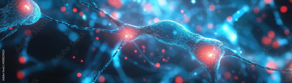 Aufkleber a vibrant representation of neural connections showcasing intricate networks of neurons and synapses