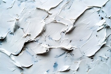 Obraz premium Abstract white paint texture with smooth, layered strokes.