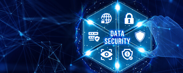 Cyber security data protection business technology privacy concept. 3d illustration