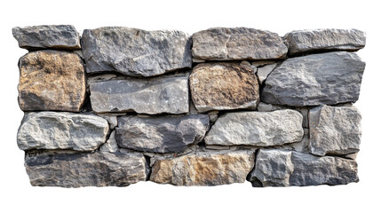 Natural Stone Wall Texture on Transparent Background