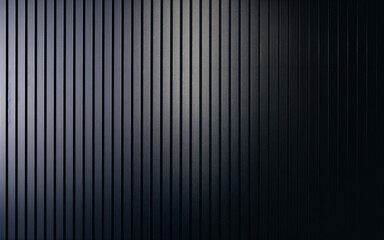 Obraz premium Vertical lines on a dark metal sheet, metallic texture.