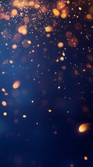 Fototapeta premium A vibrant display of golden particles against a dark background.