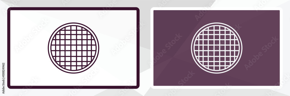 Aufkleber riddle tool outline icon. linear vector from farming and gardening concept. thin line white and blac