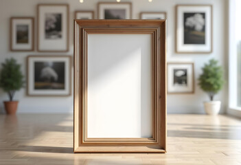 Decorative Picture Frame Mockup Empty Blank Frame for Gallery or Home Decoration