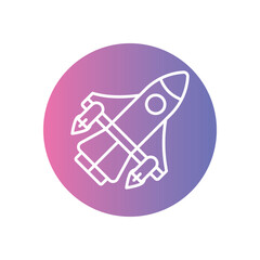 Space Shuttle icon vector stock illustration