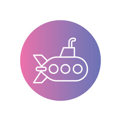 Obraz premium Submarine icon vector stock illustration