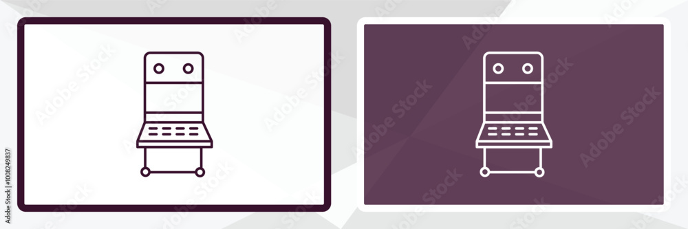 Poster game machine outline icon. linear vector from entertainment concept. thin line white and black game 