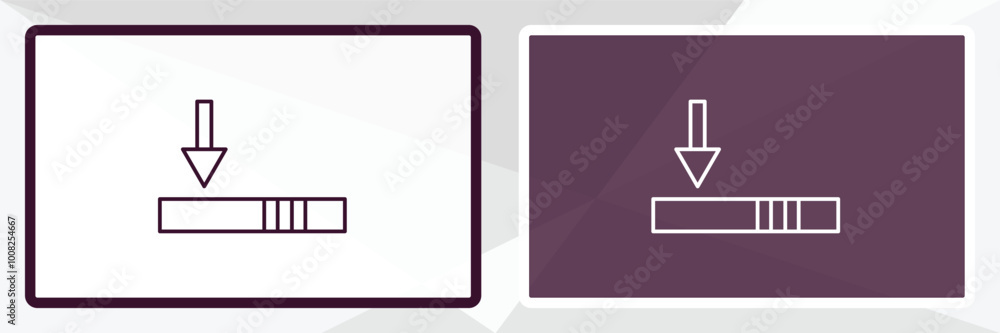 Poster window scrolling left outline icon. linear vector from education concept. thin line white and black 