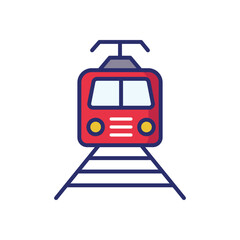 Fototapeta premium Tram icon vector stock illustration