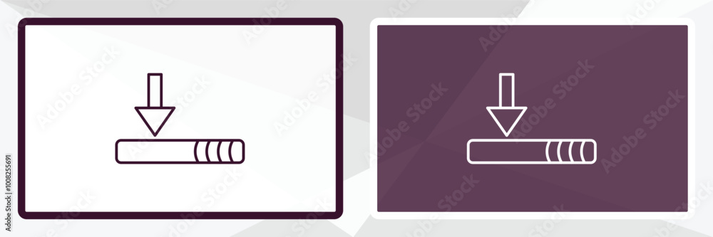 Poster window scrolling medium outline icon. linear vector from education concept. thin line white and blac