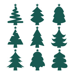 Christmas Tree Sillhouette Vector Illustration