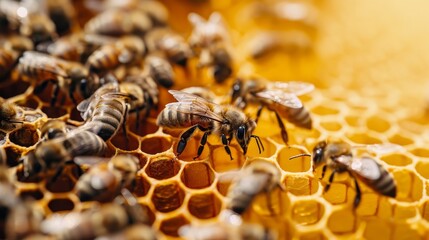 "Nature's Marvel: The Intricate Details of a Beehive Unveiled"