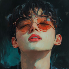 색안경 쓴 한국 남자