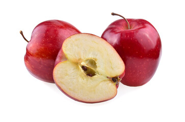Red apple isolated on white background