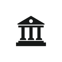 Court icon logo design template isolated illustration