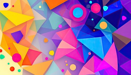 Colorful geometric shape background wallpaper