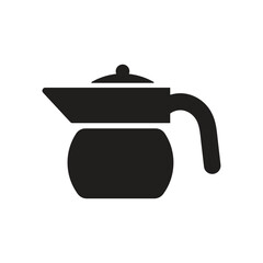 Coffee pot icon logo design template isolated illustration