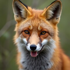 Fototapeta premium red fox closeup stock photo