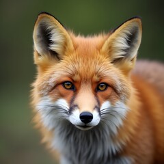 Fototapeta premium red fox closeup stock photo