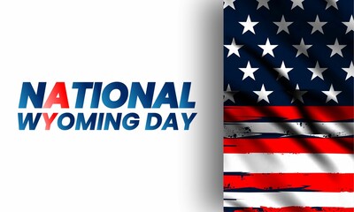 National wyoming day text , Vektor background banner .